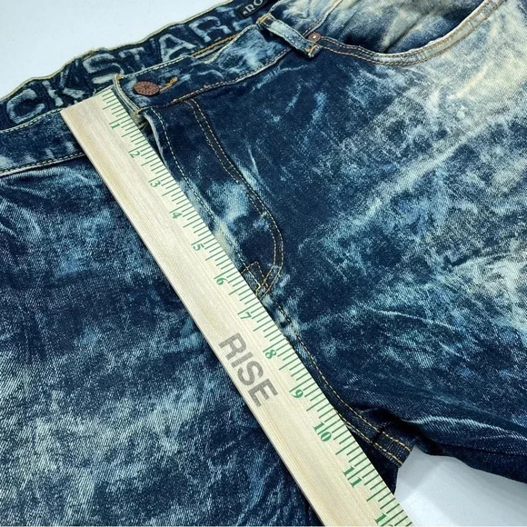 Rockstar Mens Size 42 button fly straight leg jeans 1544 - Picture 11 of 12